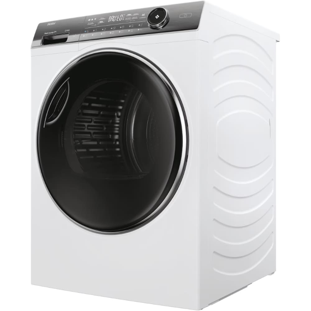 Uscator de rufe HAIER HD90-A3979NU1-S, Pompa de caldura, 9 kg, 13 programe, Wi-Fi, alb