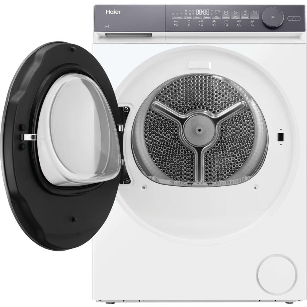 Uscator de rufe HAIER HD90-C367U1-S, Pompa de caldura, 9 kg, 14 programe, Clasa C, Wi-Fi, alb