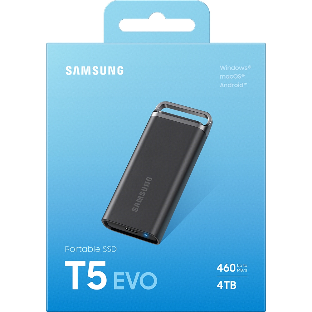SSD extern SAMSUNG T5 EVO MU-PH4T0S/EU, 4TB, USB 3.2 Gen 1, negru