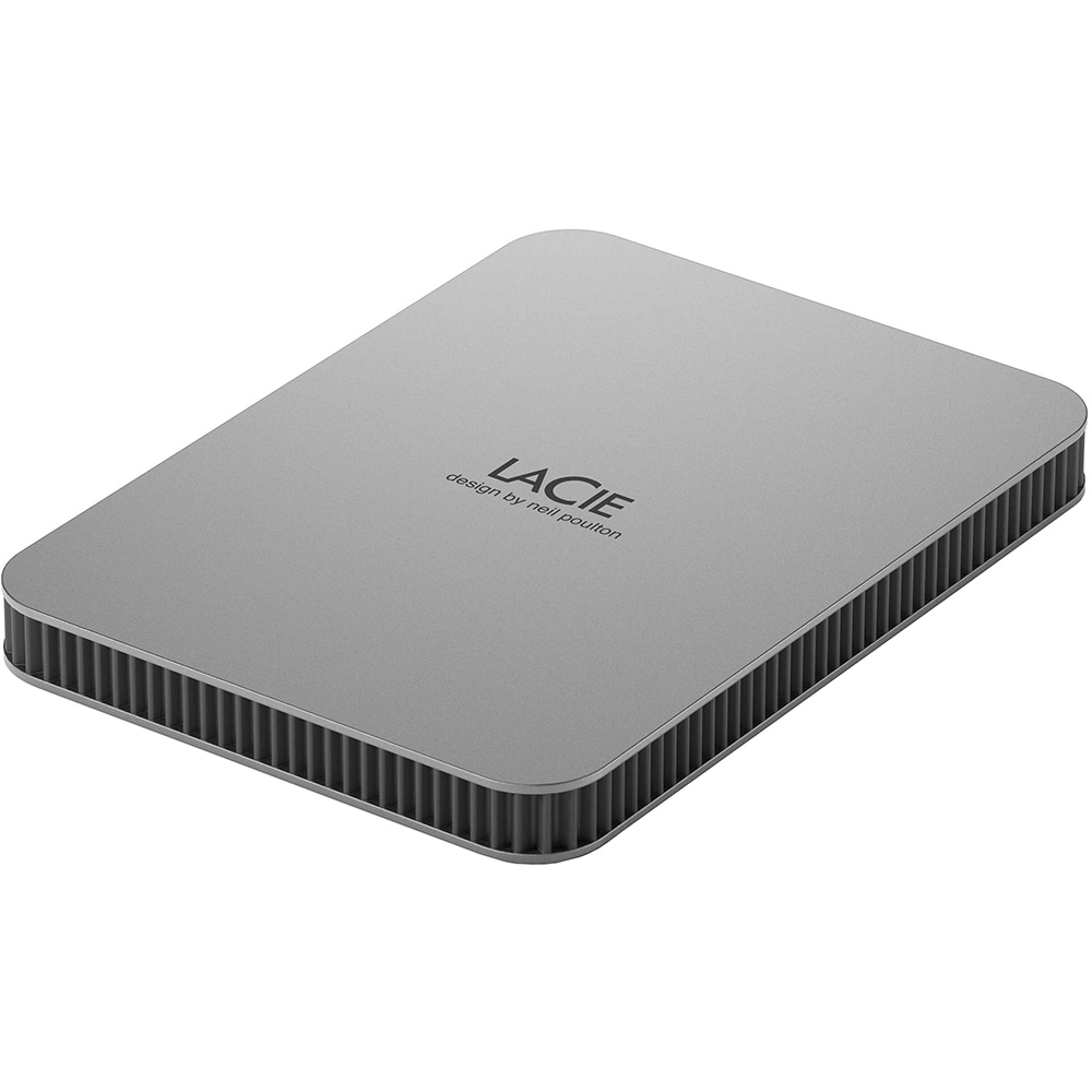 Hard Disk extern LACIE STLP2000400, 2TB, USB 3.2 Type-C, argintiu