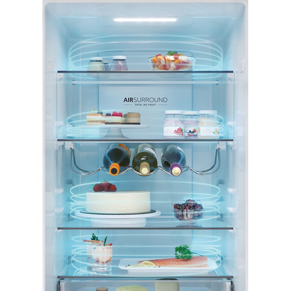 Combina frigorifica HAIER HDW3620DNPD, No Frost, 377 l, H 200 cm, Clasa D, Wi-Fi, dark inox
