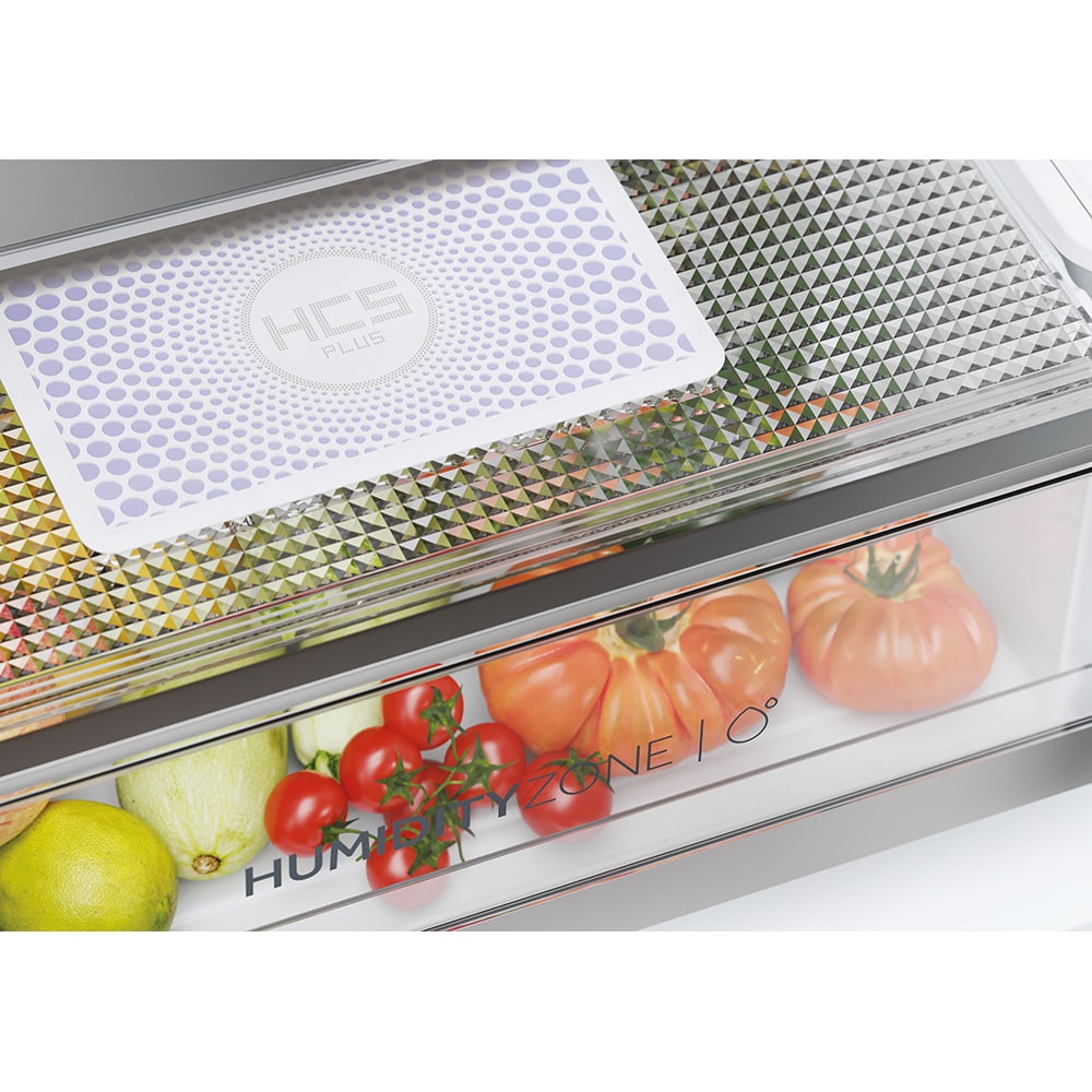 Combina frigorifica HAIER HDW3620DNPD, No Frost, 377 l, H 200 cm, Clasa D, Wi-Fi, dark inox