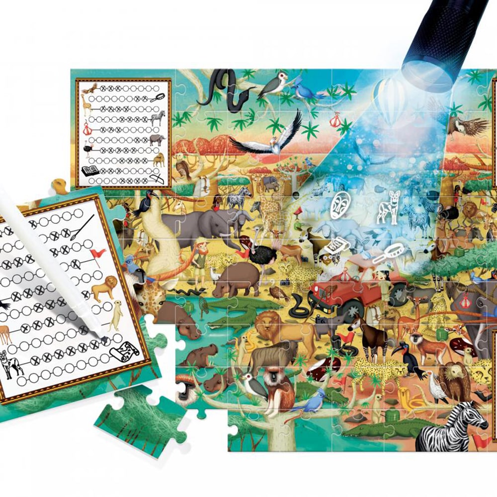 Puzzle HEADU S.T.E.M. - Explorati Safari HE21420, 5 ani+, 70 piese