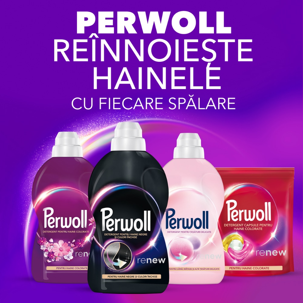 Detergent lichid PERWOLL Renew Black, 2 x 3.75 l, 150 spalari