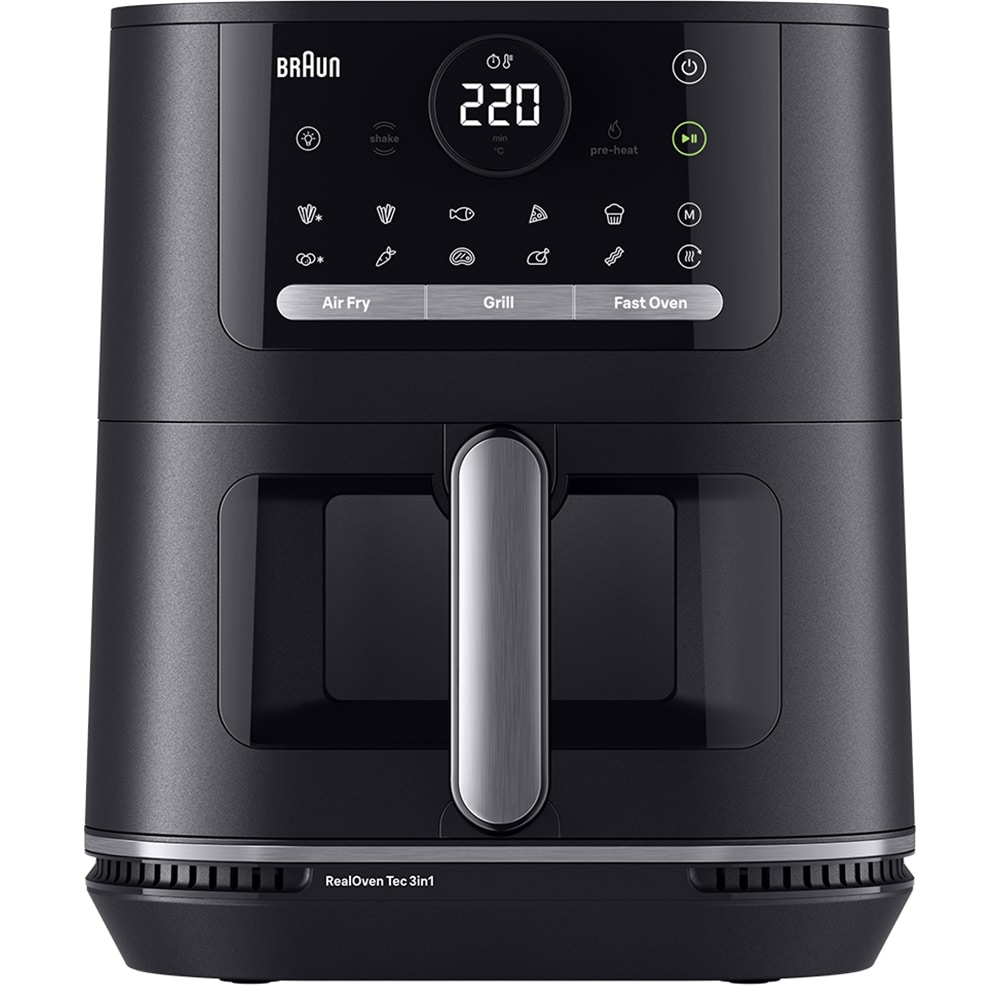 Friteuza cu aer cald BRAUN MultiFry 5 3in1 HF5073, 6l, 1.6 kg, 2000W, negru-argintiu