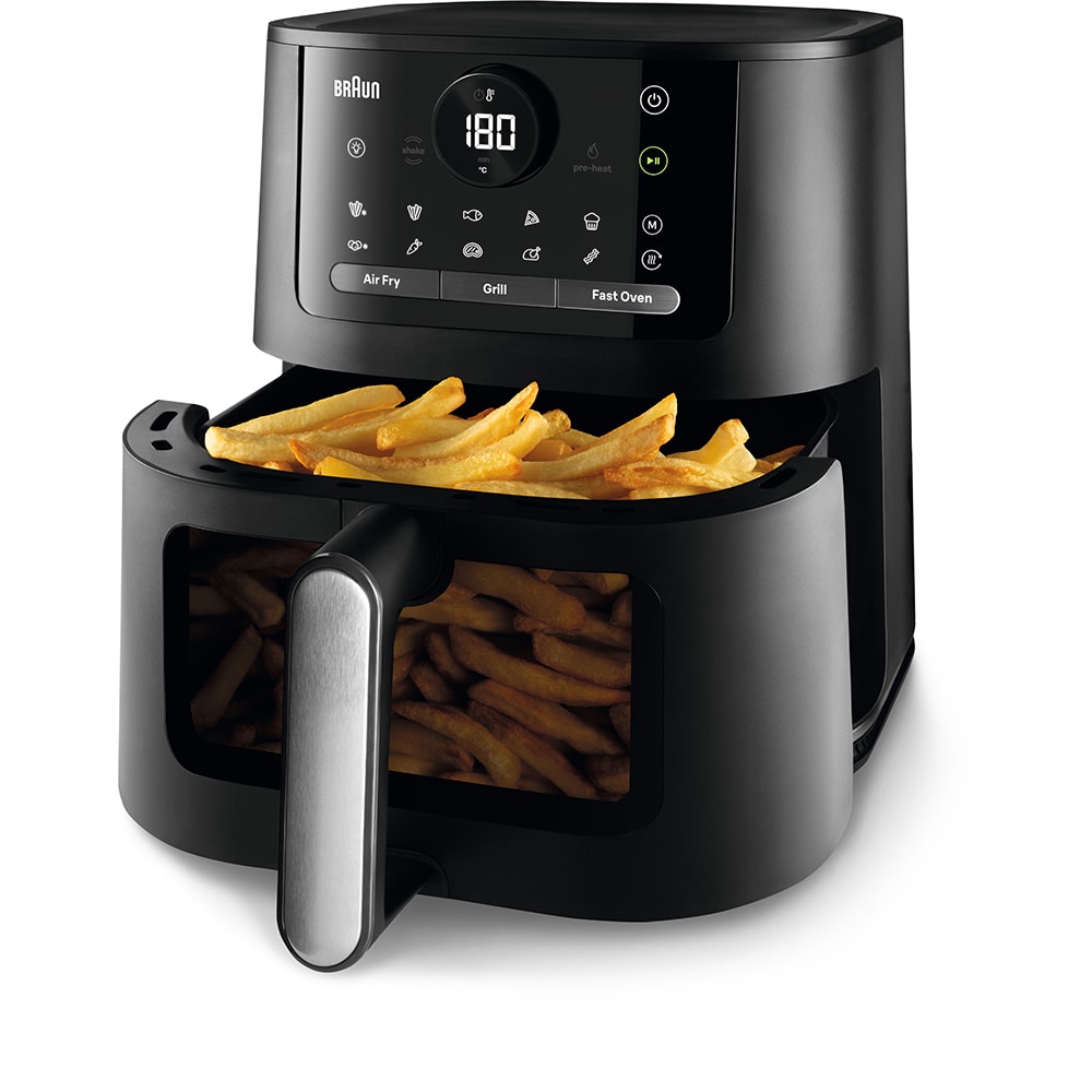 Friteuza cu aer cald BRAUN MultiFry 5 HF5075, 6l, 1.6kg, 2400W, negru-argintiu