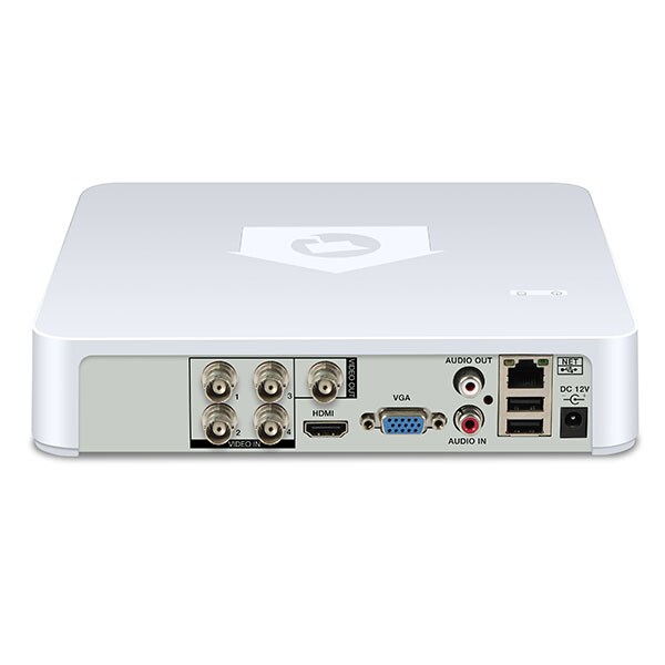Kit supraveghere video HOMEGUARD Platinum HGDVK47702, 2 camere Full HD, DVR, 4 canale, alb