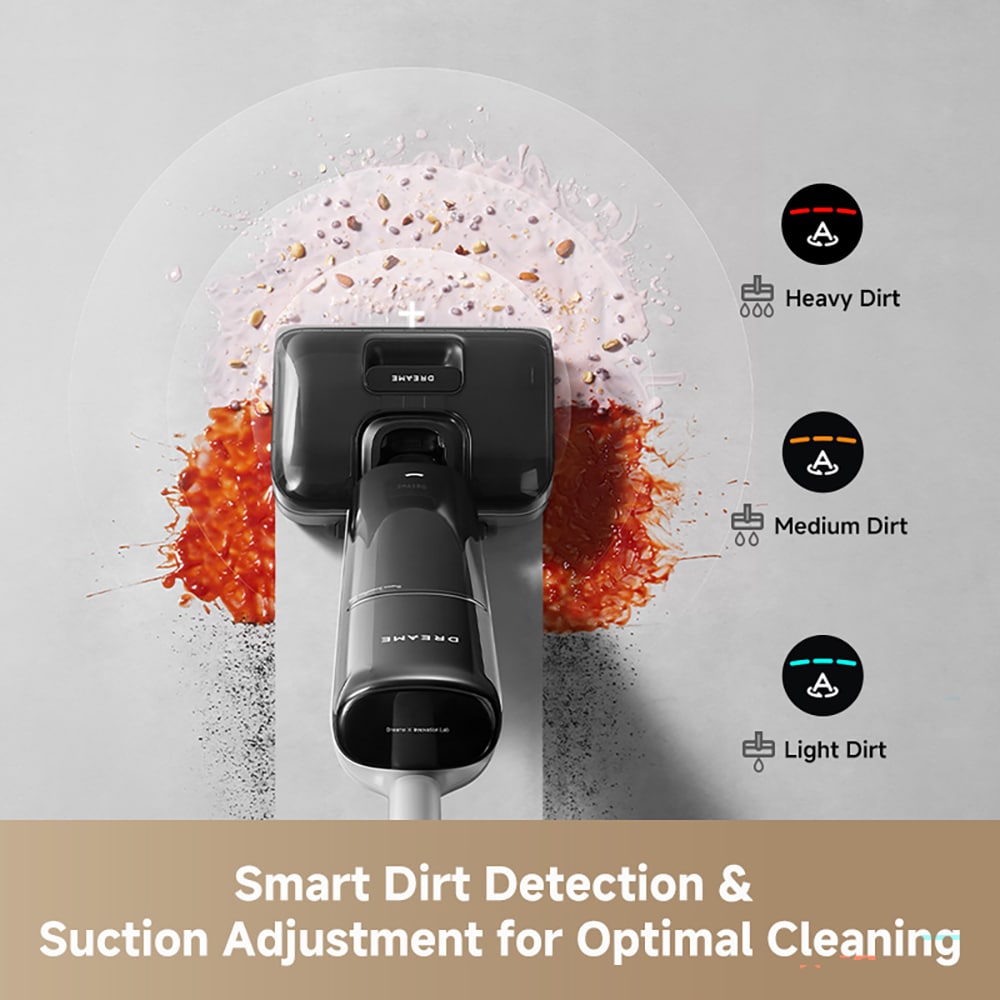 Aspirator vertical cu spalare DREAME G12 Pro HHR32A, 1l, 21.6V, autonomie max 35 min, negru