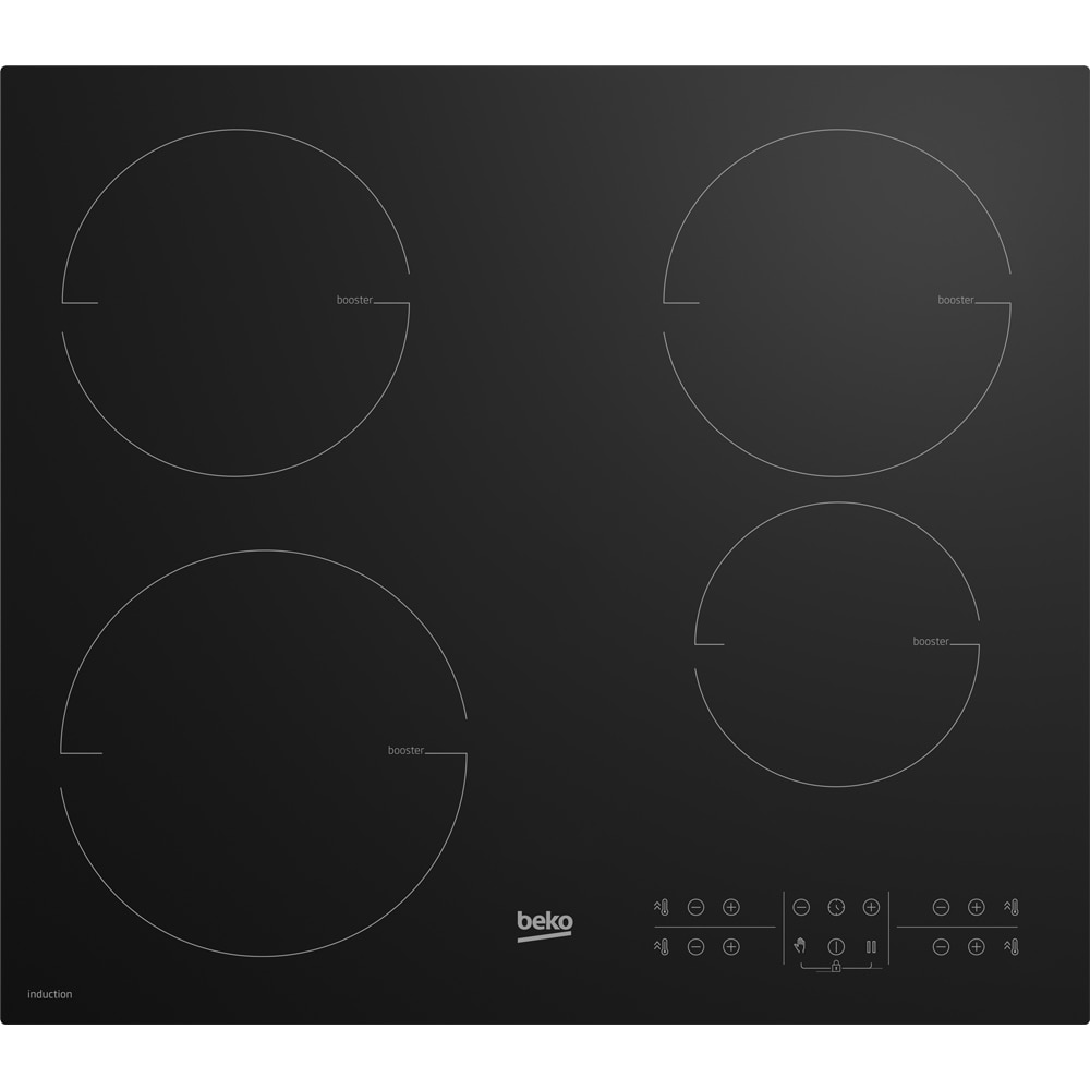 Plita incorporabila BEKO HII64200RT, Inductie, 4 arzatoare, Touch Control, negru