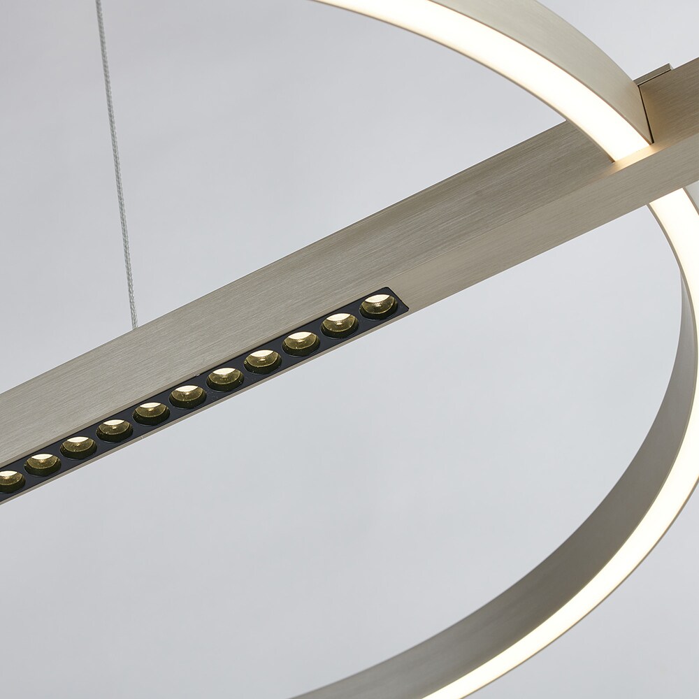 Lustra LED KLAUSEN Himera, 48W, 4000K, IP20, argintiu