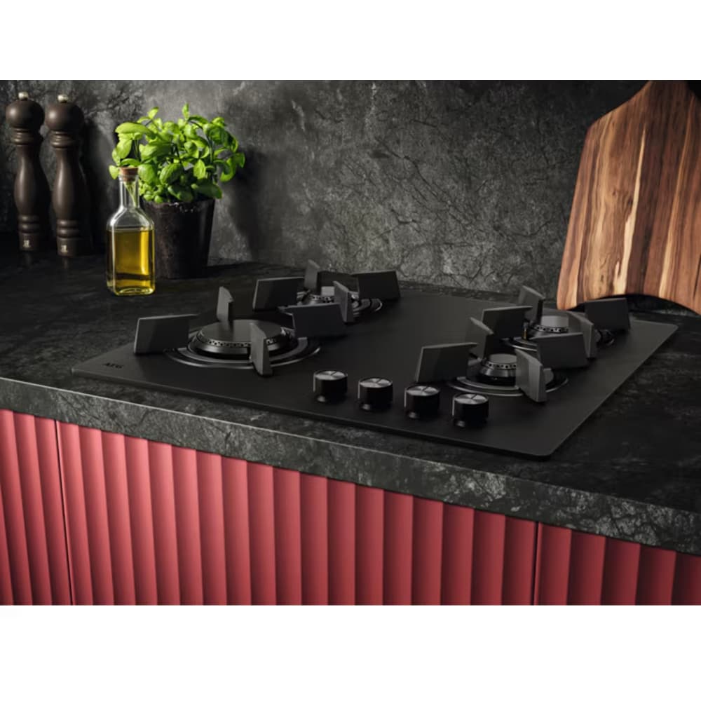 Plita incorporabila AEG HKB64423NL, Gaz, 4 arzatoare, negru