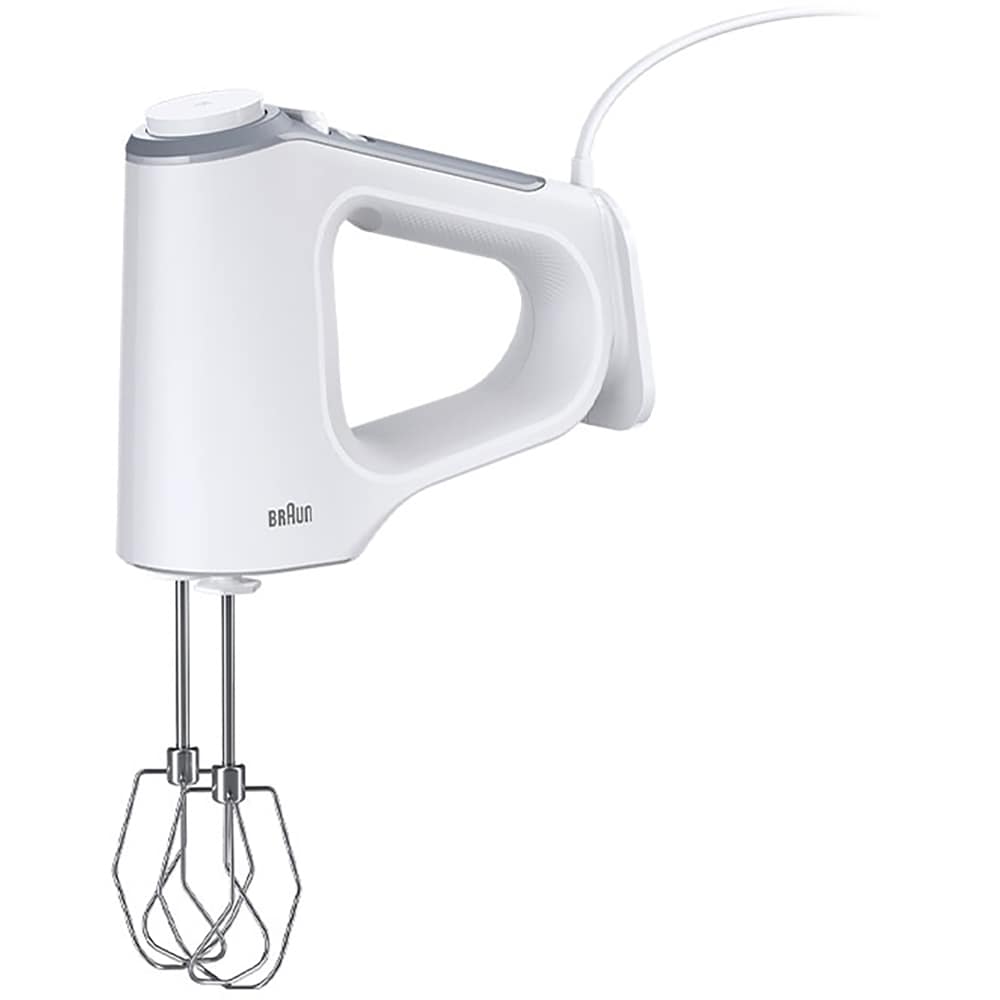 Mixer de mana BRAUN MultiMix 3 HM3235WH, 0.5l, 550W, 5 trepte viteza, alb-gri