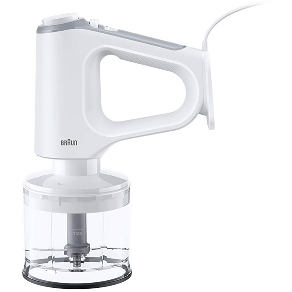 Mixer de mana BRAUN MultiMix 3 HM3235WH, 0.5l, 550W, 5 trepte viteza, alb-gri
