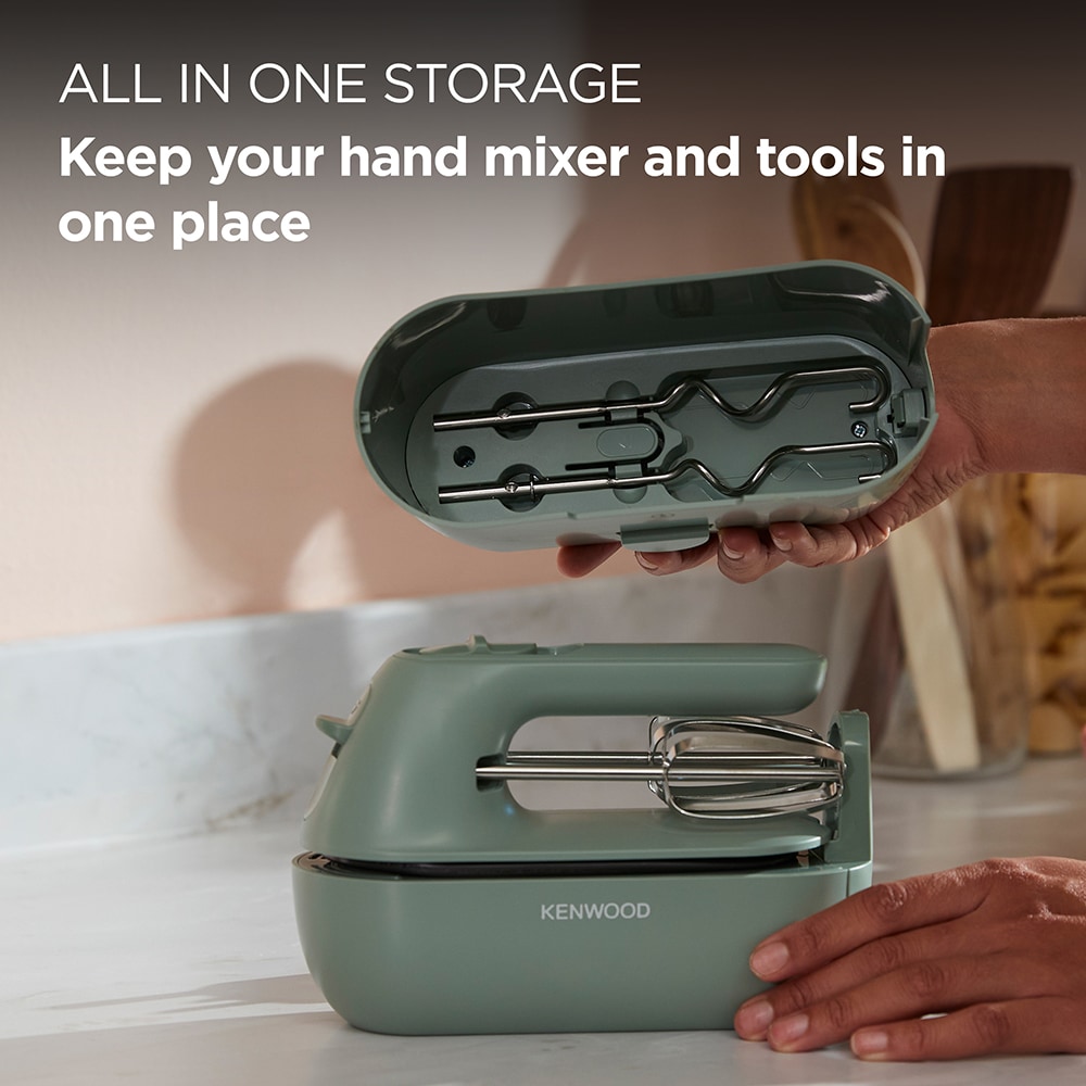 Mixer de mana KENWOOD QuickMix Go HMP40.000GR, 350W, 5 trepte viteza, verde