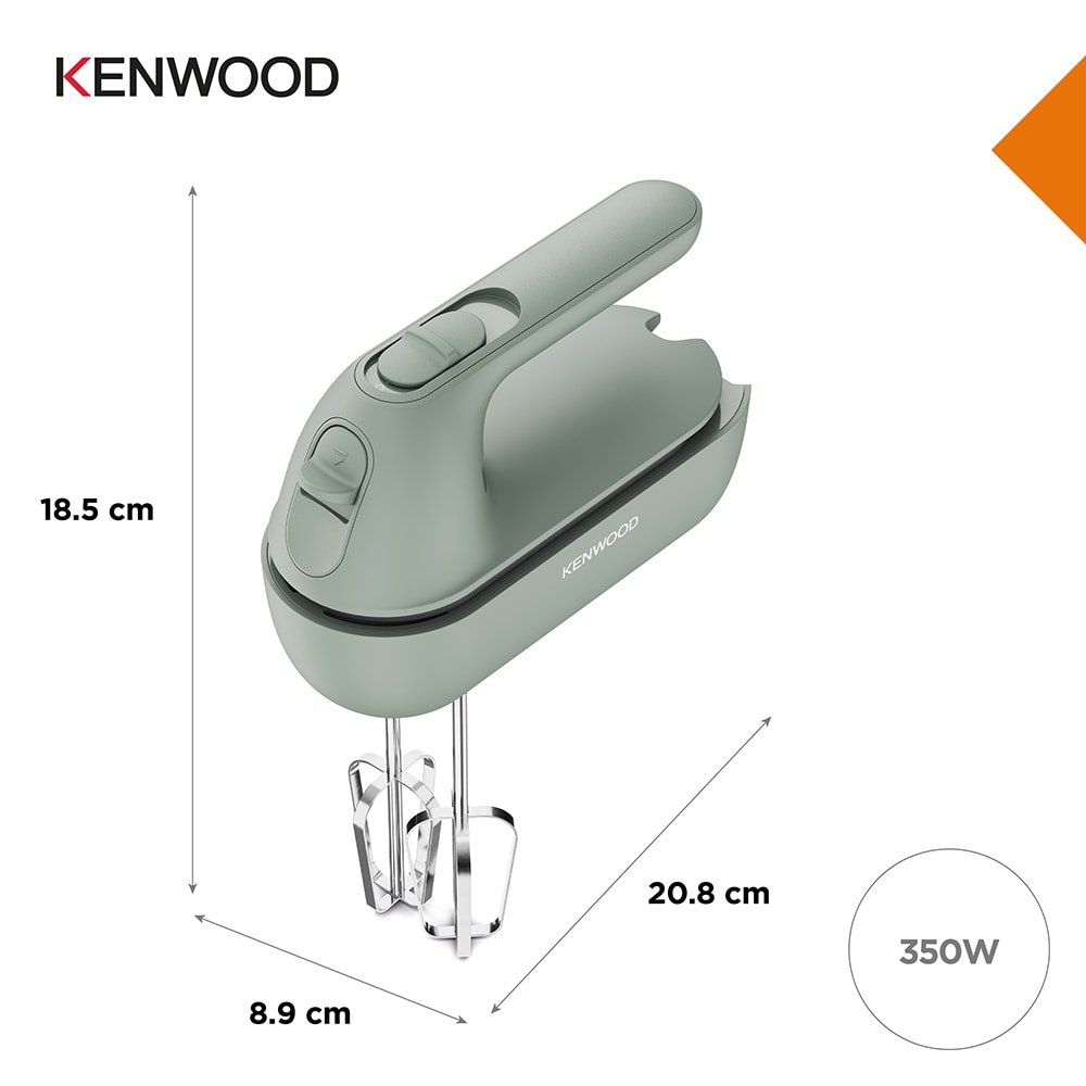 Mixer de mana KENWOOD QuickMix Go HMP40.000GR, 350W, 5 trepte viteza, verde