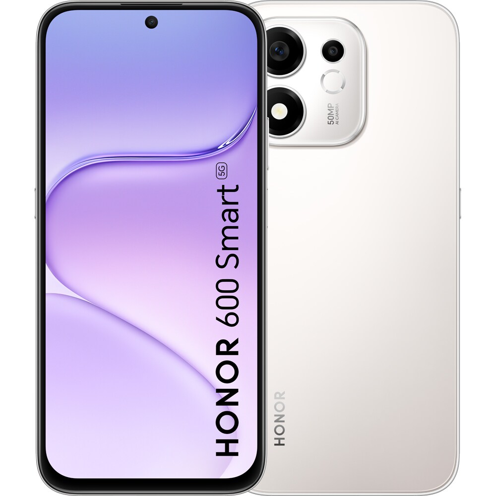 Telefon HONOR 600 Smart 5G, 128GB, 4GB RAM, Dual SIM, Meteor Silver