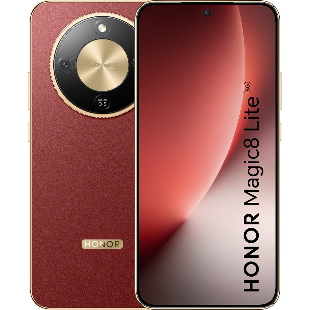 Telefon HONOR Magic 8 Lite, 512GB, 8GB RAM, Dual SIM, Reddish Brown
