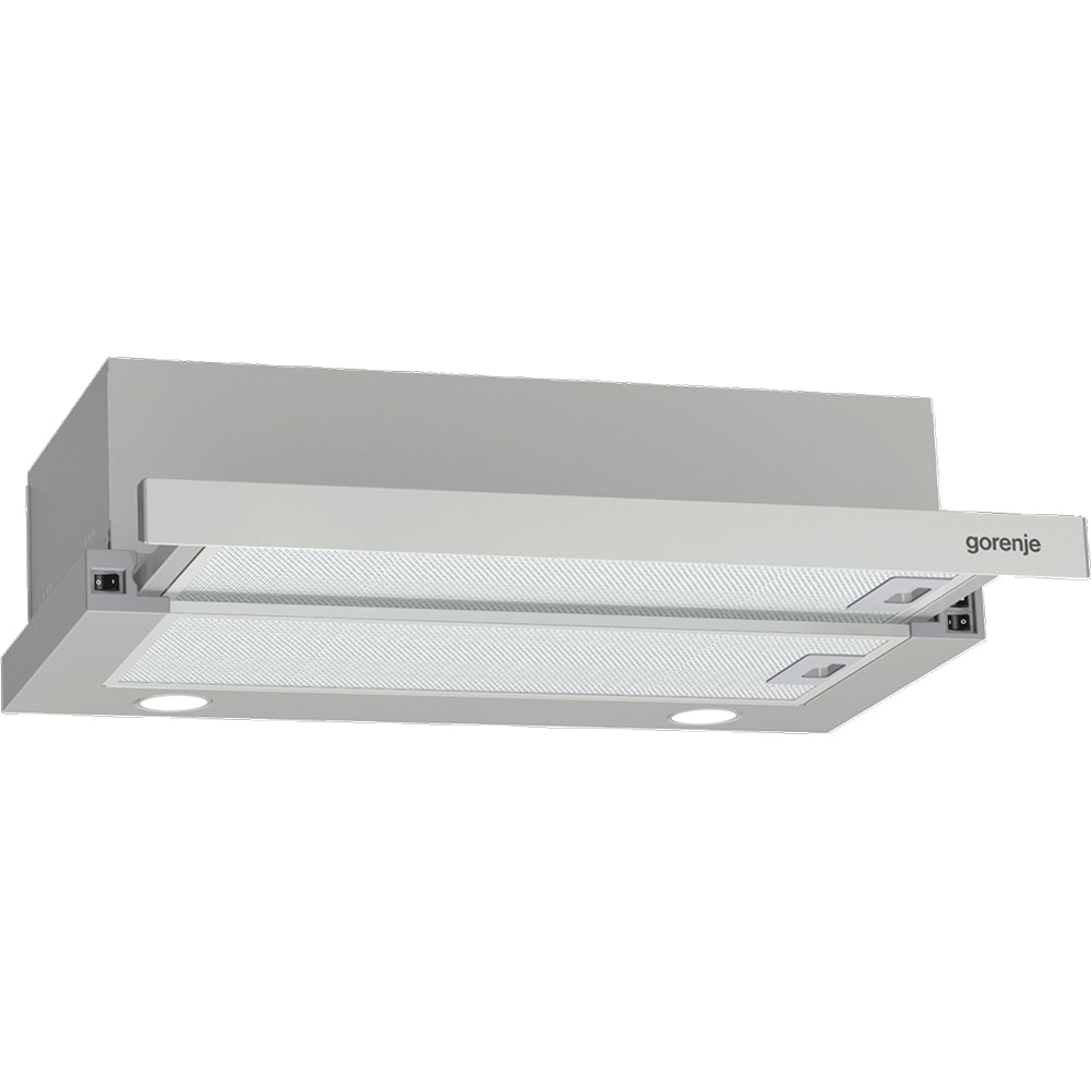 Hota incorporabila GORENJE BHP603E9X, 2 motoare, 350 m3/h, L 60 cm, inox
