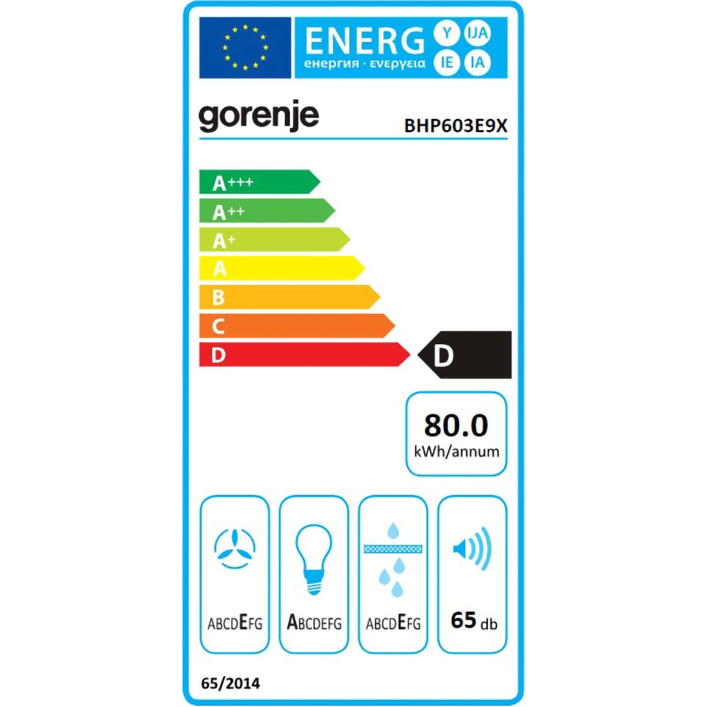 Hota incorporabila GORENJE BHP603E9X, 2 motoare, 350 m3/h, L 60 cm, inox