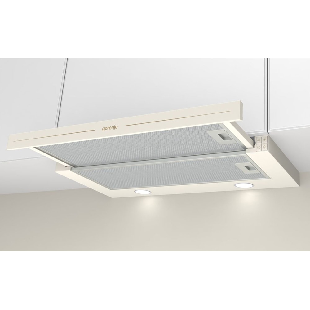 Hota incorporabila telescopica GORENJE BHP62CLI, 1 motor, 435 m3/h, L 60 cm, bej