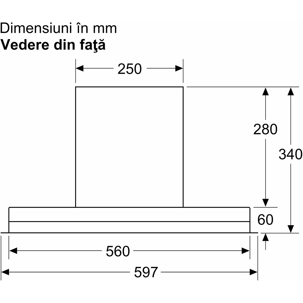 Hota incorporabila NEFF D65XAM2S0, 1 motor, 460 m3/h, L 60 cm, negru