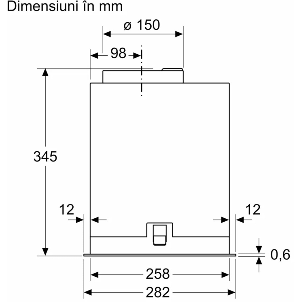 Hota incorporabila BOSCH DLN56AC60, 1 motor, 645 m3/h, L 52 cm, negru