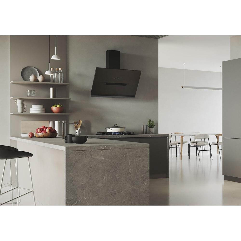 Hota decorativa HAIER HADG9CS46BWIFI, 1 motor, 589 m3/h, L 90 cm, negru