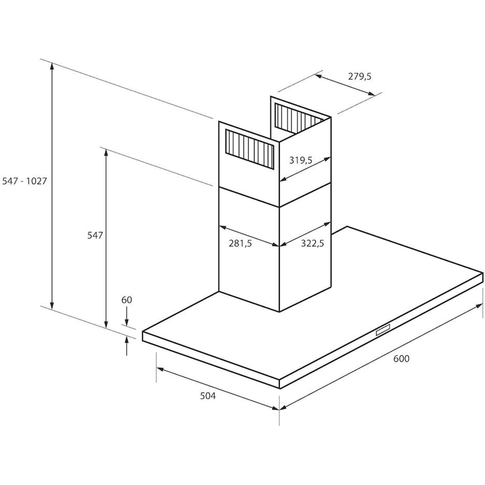 Hota incorporabila HAIER HATS6DCS56B, 1 motor, 746 m3/h, L 60 cm, negru
