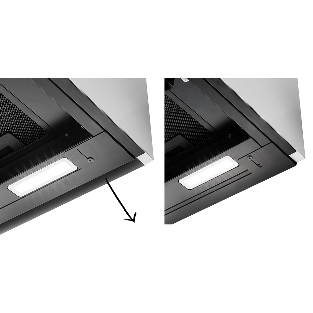 Hota incorporabila TURBIONAIRE ENIA 60 TEN60BB, 1 motor, 800 m3/h, L 60 cm, negru