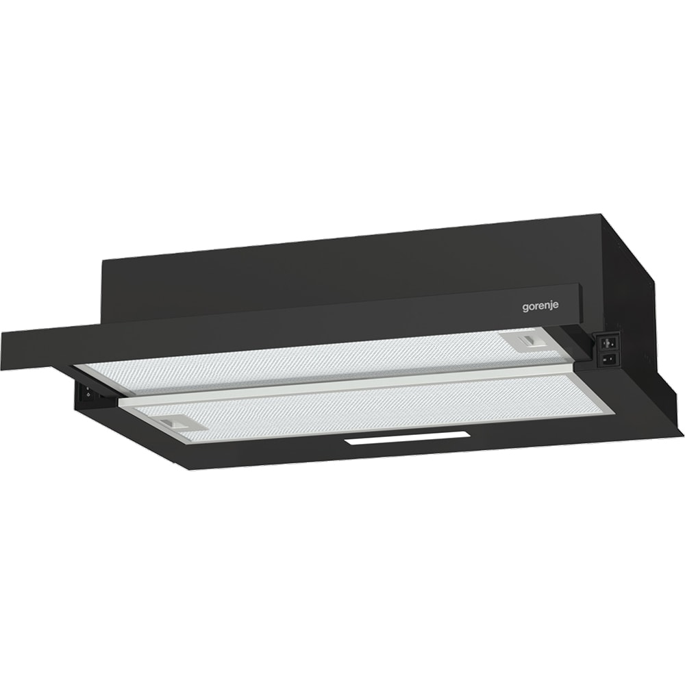 Hota incorporabila telescopica GORENJE TH60E3B, 1 motor, 350 m3/h, L 60 cm, negru