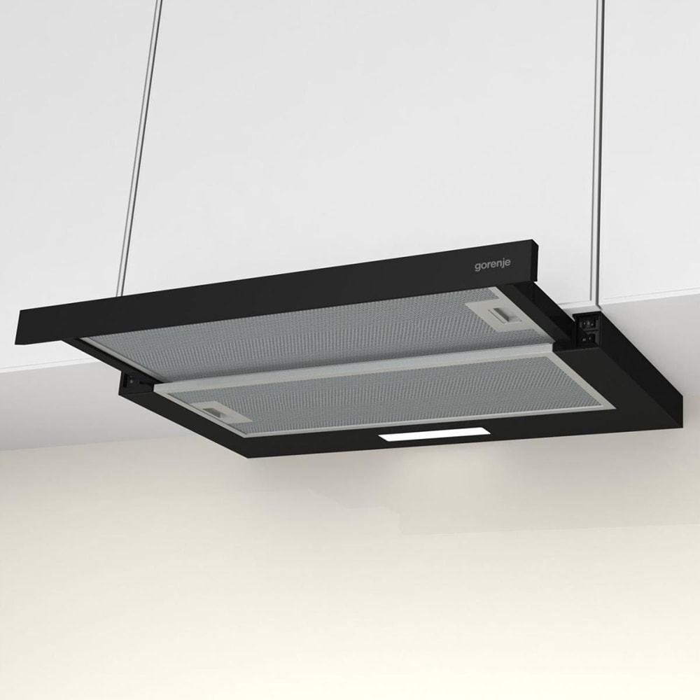 Hota incorporabila telescopica GORENJE TH60E3B, 1 motor, 350 m3/h, L 60 cm, negru