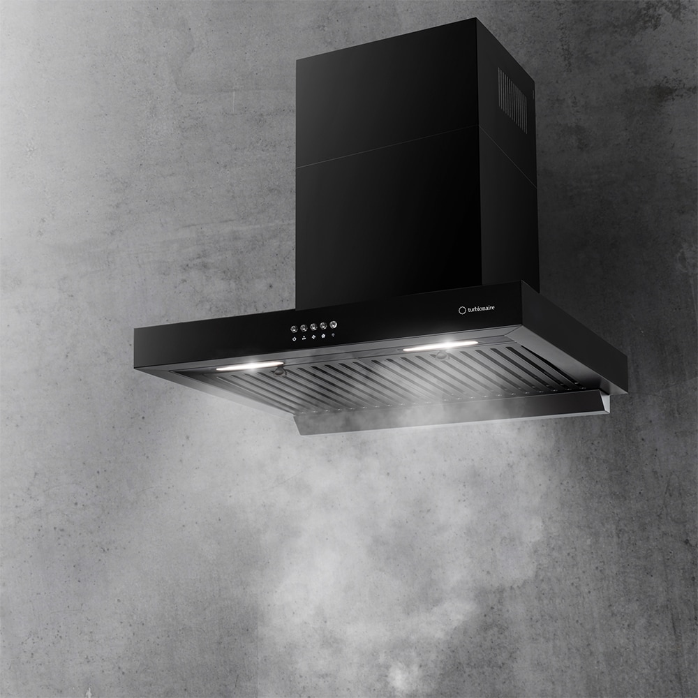 Hota decorativa TURBIONAIRE Chef 60 Wall Pro Black THC60WPB, 1 motor, 800 m3/h, L 60 cm, negru