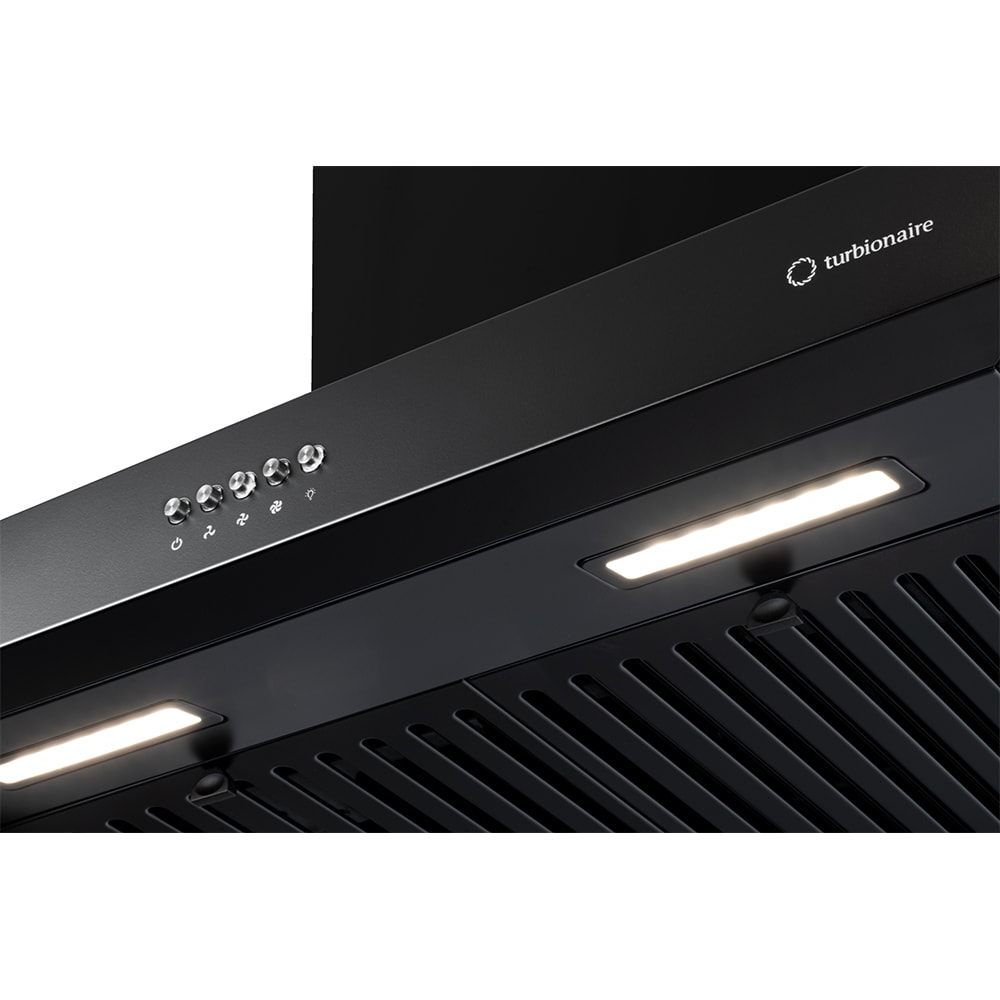 Hota decorativa TURBIONAIRE Chef 60 Wall Pro Black THC60WPB, 1 motor, 800 m3/h, L 60 cm, negru