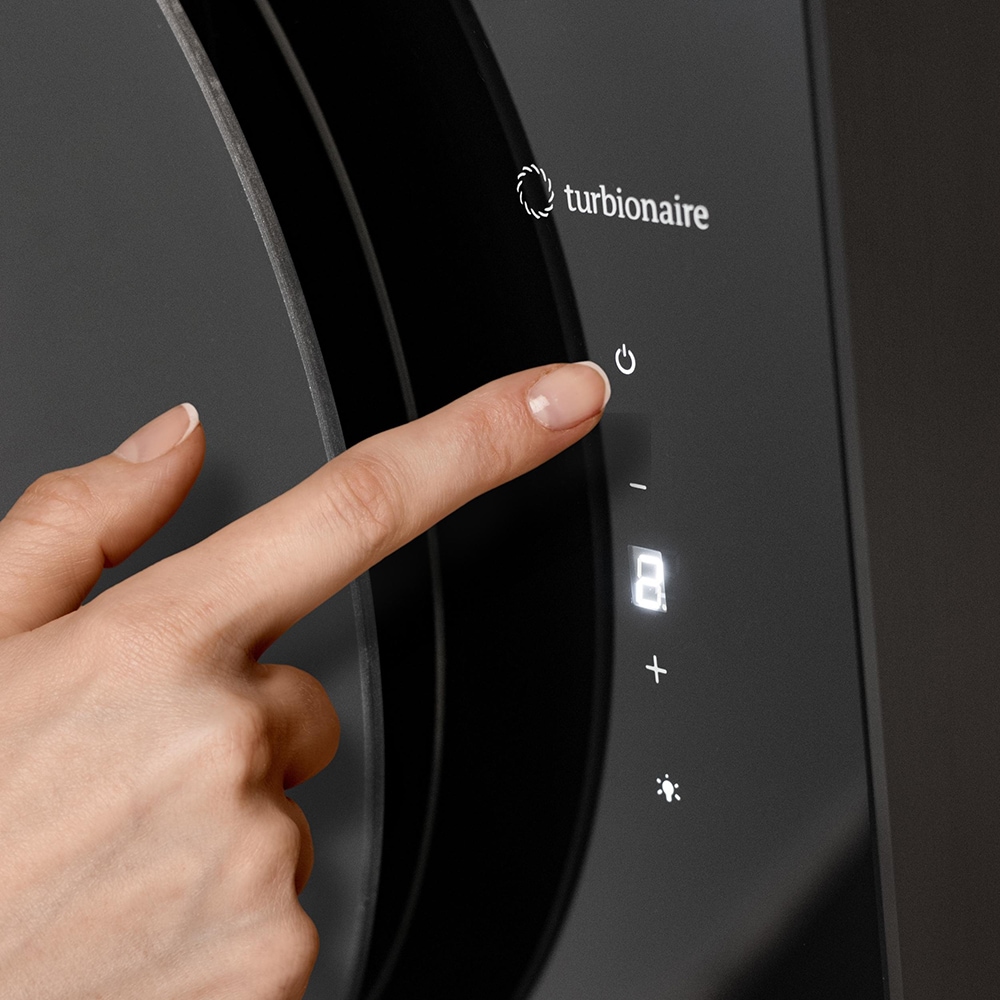 Hota decorativa TURBIONAIRE Lisa 60 B TIS60WB, 1 motor, 653 m3/h, L 60 cm, negru