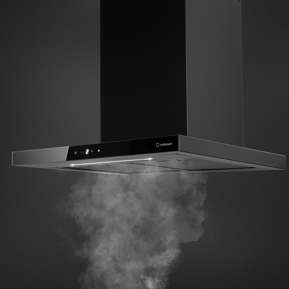 Hota decorativa TURBIONAIRE Ama TMA60WB, 1 motor, 800 m3/h, L 60 cm, negru