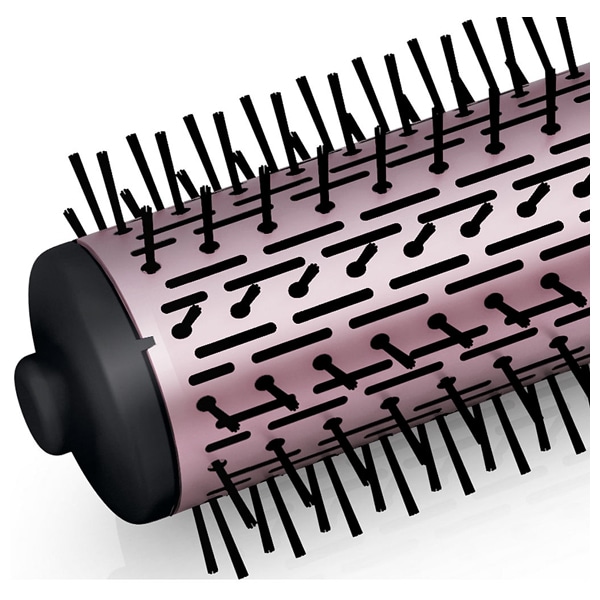 Perie rotativa PHILIPS HP8654, 1000W, 2 viteze, 3 trepte temperatura, Invelis Ceramic, negru-roz