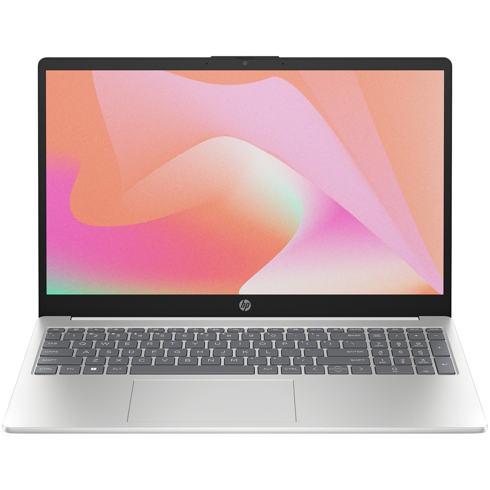 Laptop HP 15-fd0097nq, Intel Core i3-1315U pana la 4.5GHz, 15.6" Full HD, 8GB, SSD 512GB, Intel UHD Graphics, Free DOS, alb-argintiu