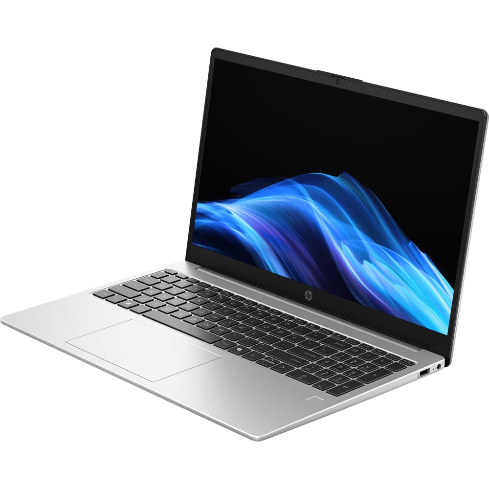 Laptop HP 250R G10, Intel Core 5 120U pana la 5.0GHz, 15.6" Full HD, 16GB, SSD 512GB, Intel Graphics, Free Dos, argintiu