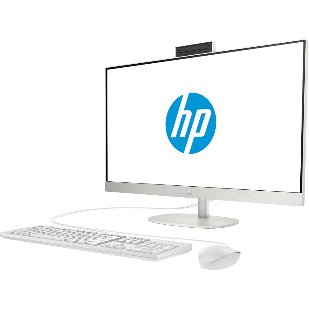 Sistem PC All in One HP 27-cr0000nq, Intel Core i5-1335U pana la 4.6GHz, 27" Full HD, 16GB, SSD 512GB, Intel Iris Xe Graphics, Free DOS, alb