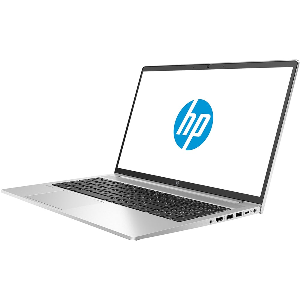 Laptop HP 450 G9, Intel Core i5-1235U pana la 4.4GHz, 15.6" Full HD, 8GB, SSD 512GB, Intel Iris Xe Graphics, Windows 11 Pro, argintiu