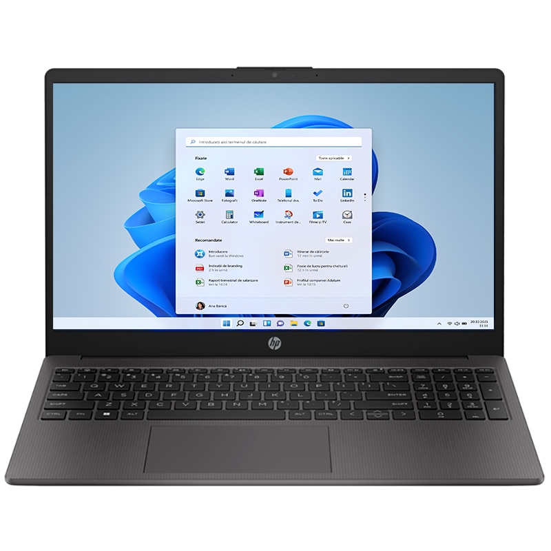 Laptop HP 250 G10, Intel Core i5-1335U pana la 4.6GHz, 15.6" Full HD, 8GB, SSD 512GB, Intel UHD Graphics, Windows 11 Pro, gri