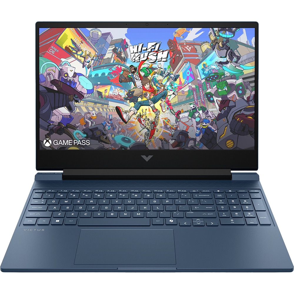 Laptop Gaming HP Victus 15-fb3075nn, AMD Ryzen 5 240 pana la 5GHz, 15.6" Full HD, 24GB, SSD 1TB, NVIDIA GeForce RTX 5050 8GB, FreeDos, bleumarin