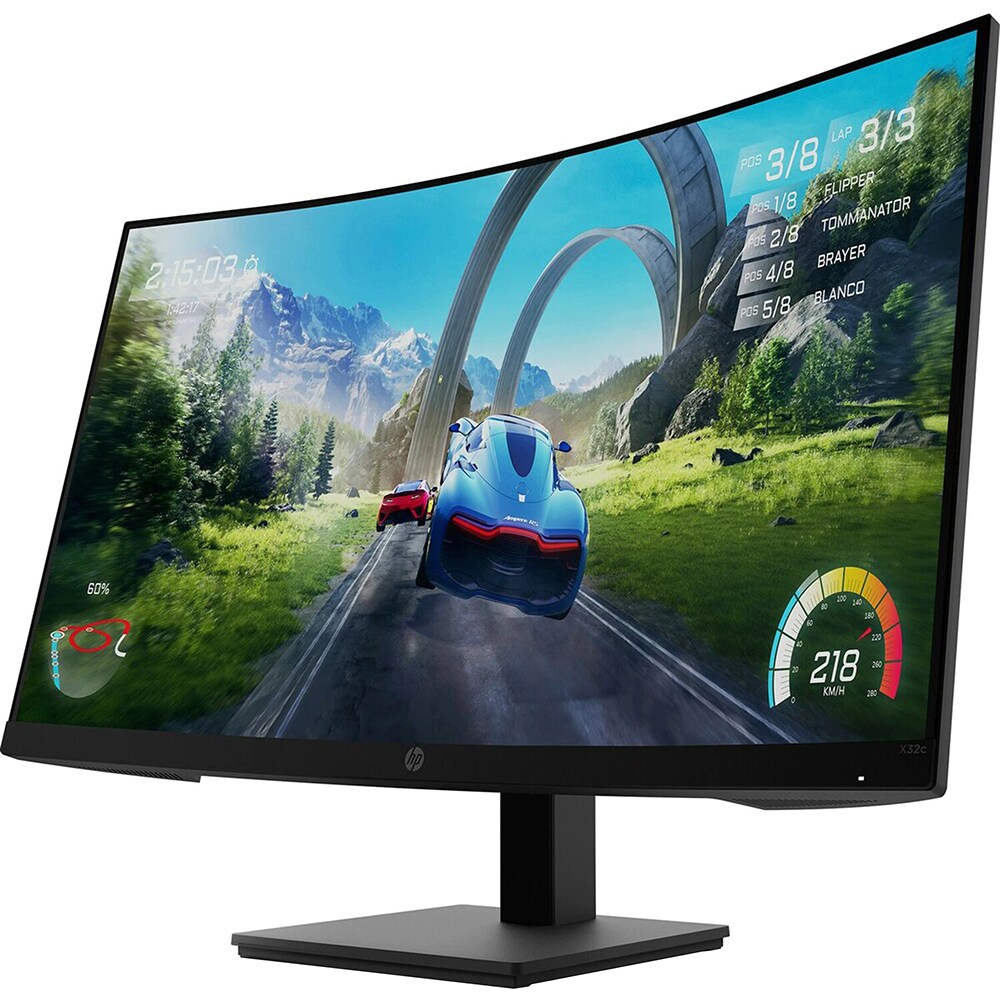 Monitor Gaming LED VA HP X32c, 31.5", Full HD, 165Hz, AMD FreeSync Premium, negru