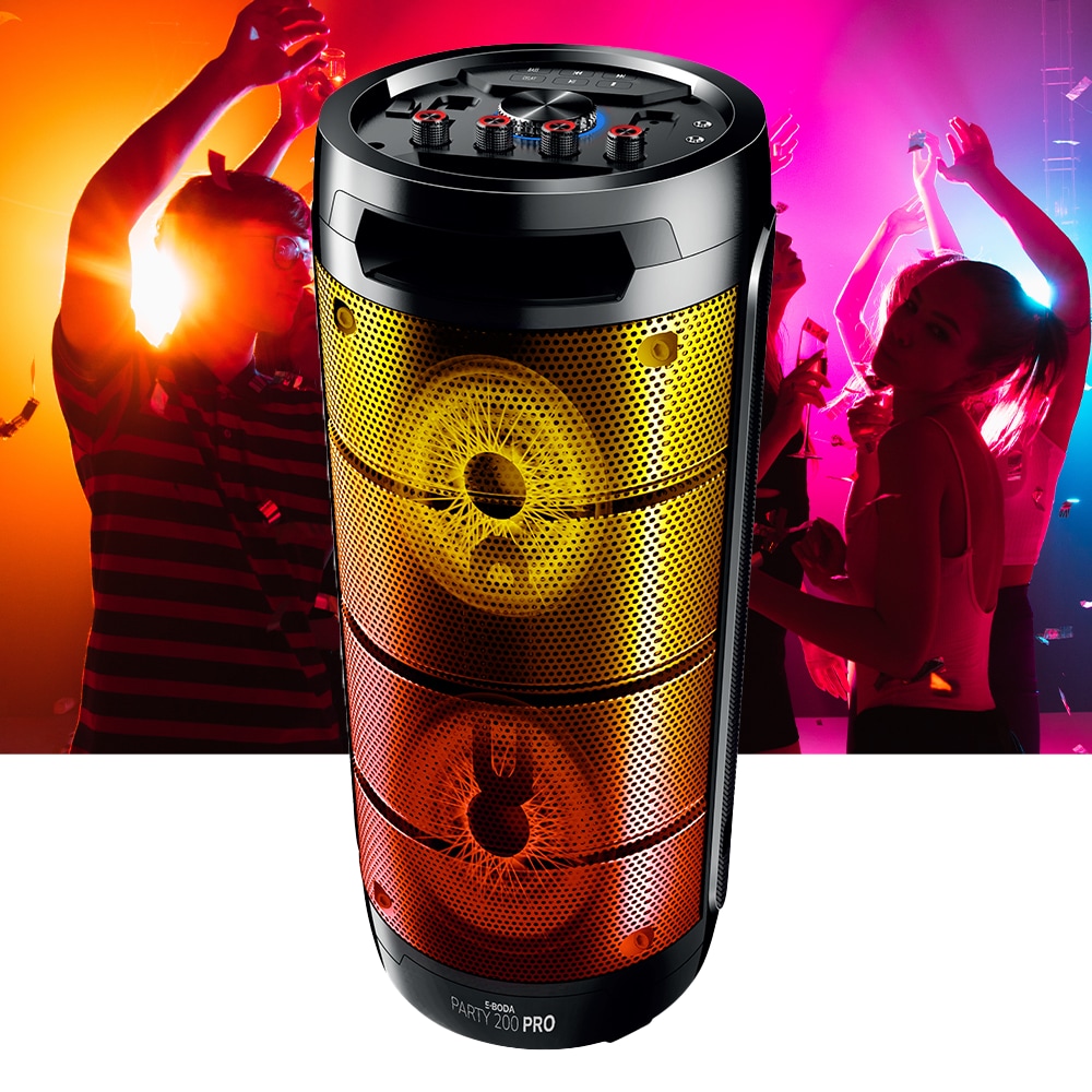 Boxa portabila E-BODA Party 200 Pro, Bluetooth, USB, Radio FM, negru