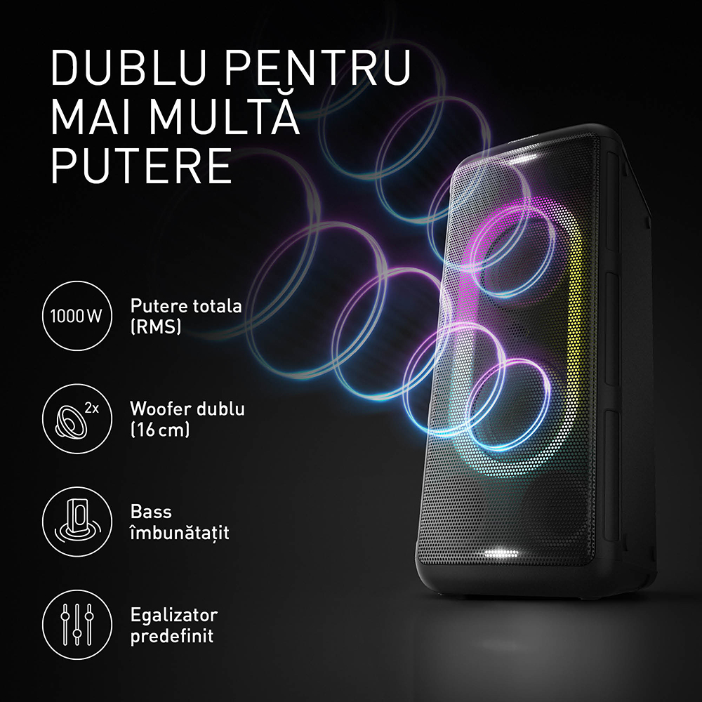 Sistem audio PANASONIC SC-TMAX45, 1000W, Bluetooth, USB, negru
