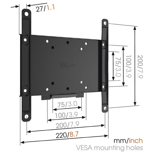 Suport TV perete VOGEL'S MA2000, fix, 19-40", 30kg, negru