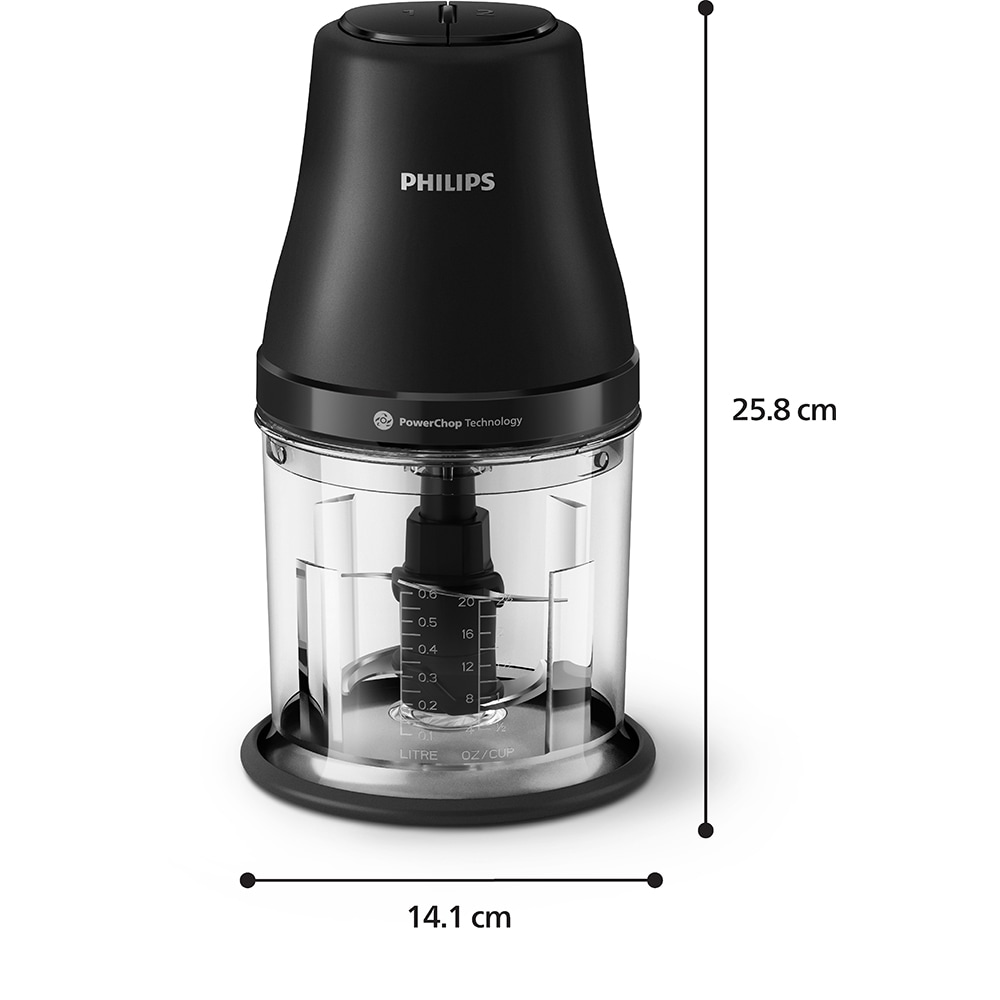 Tocator PHILIPS Seria 3000 HR1501/00, 1l, 450W, 2 trepte viteza, negru