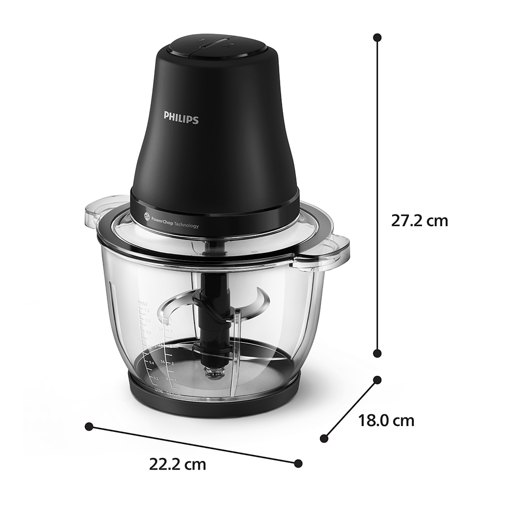 Tocator PHILIPS Seria 3000 HR1502/00,2l, 500W, 2 trepte viteza, negru