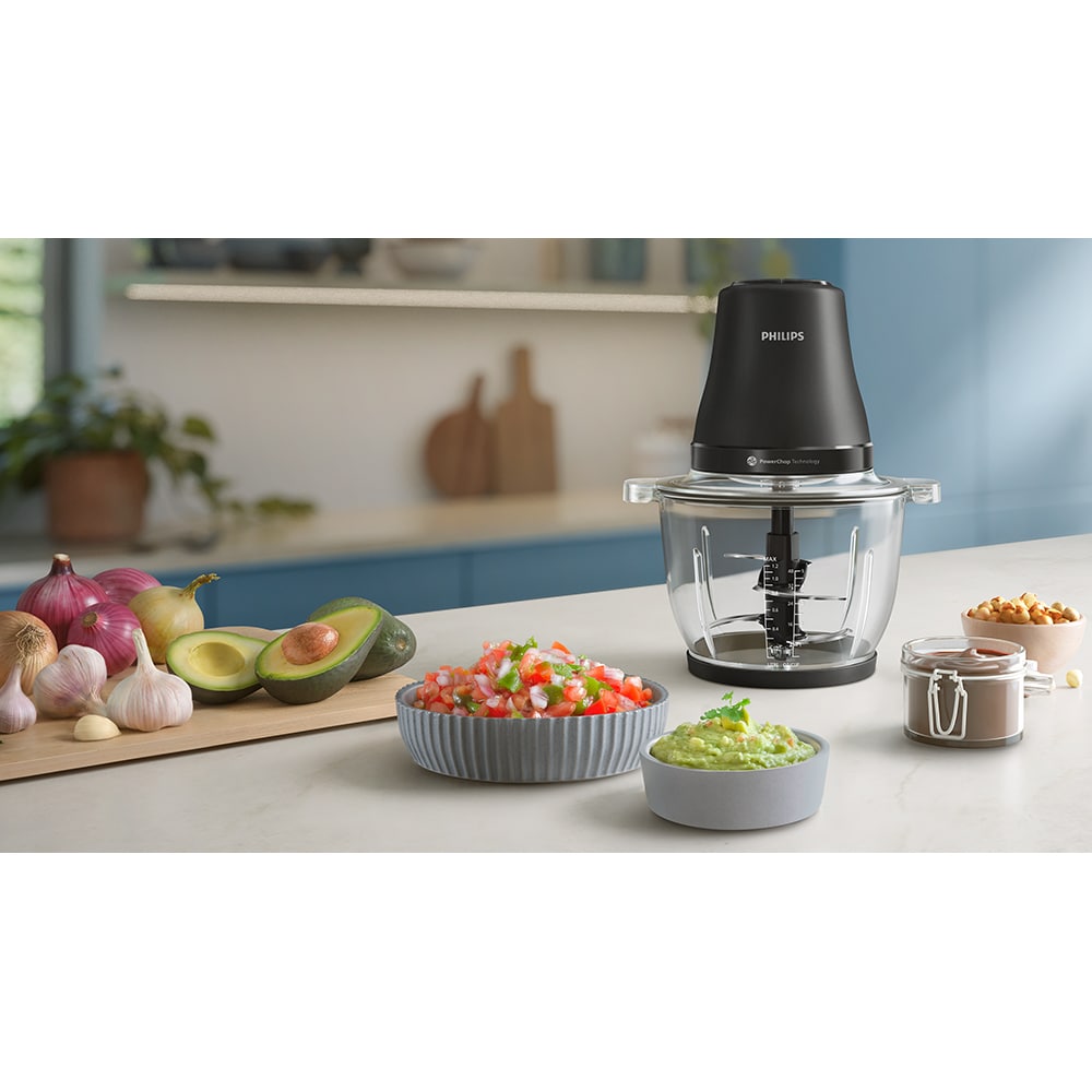 Tocator PHILIPS Seria 3000 HR1502/00,2l, 500W, 2 trepte viteza, negru