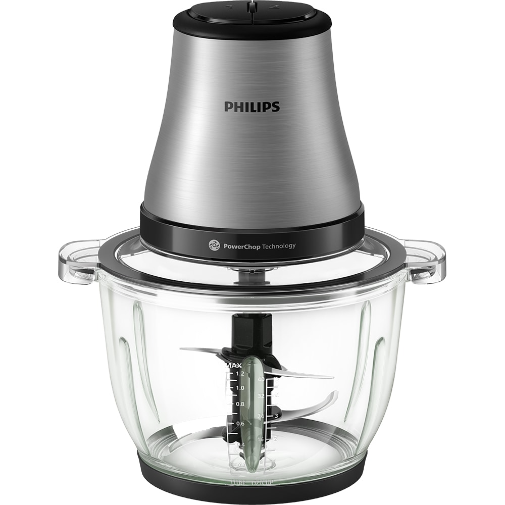 Tocator PHILIPS Seria 3000 HR1503/00, 2l, 500W, 2 trepte viteza, argintiu-negru